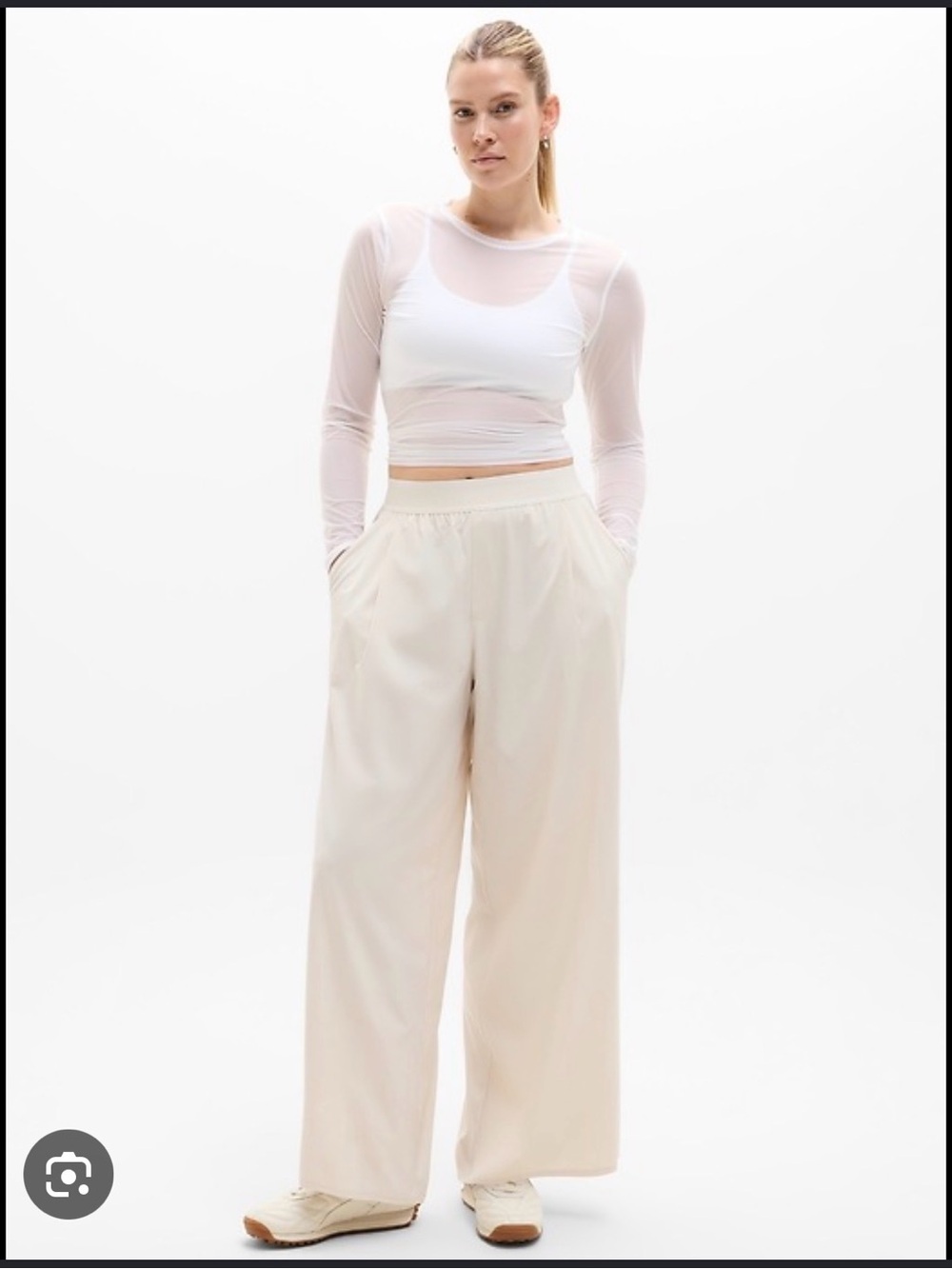 Athleta stratosphere Wide-Leg Pants in Cream. Plus size 2X